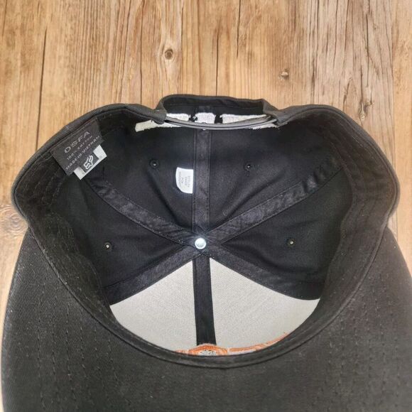 Fox Racing New Voyage Created to Destroy Snapback Hat Cap Black Orange 3D #09958 - Picture 9 of 12